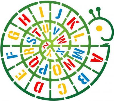 Escargot alphabet cour ecole marelle coul small small