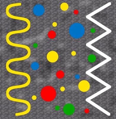 Jeu cour ecole zig zag pochoir en kit signalisation
