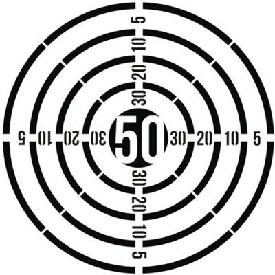 Pochoir cible marquage au sol jeu pour ecole