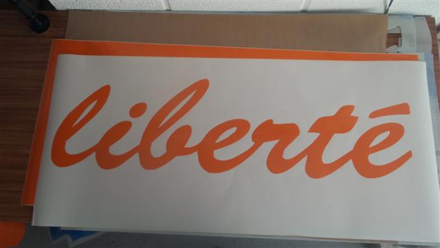 sticker orange liberte