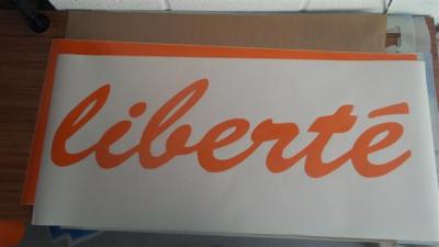 sticker orange liberte