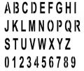Alph955 alphabet etroit arial en pochoir stylepochoir