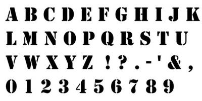 Pochoir alphabet STENCIL