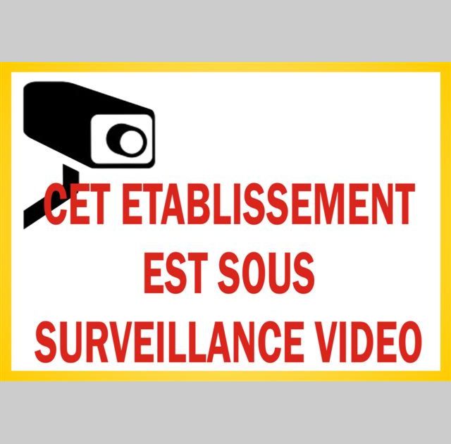 Autocollant camera video surveillance