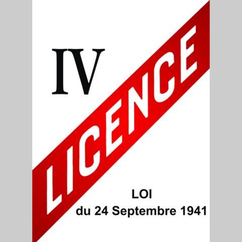Autocollant licence 4 cafe restaurant