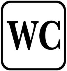 Autocollant wc noir blanc