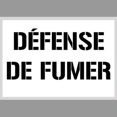 pochoir défense de fumer