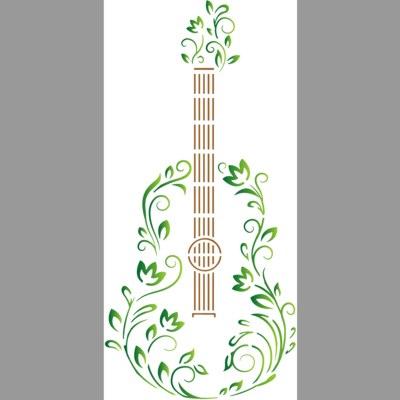 pochoir guitare design