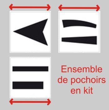 kit de pochoirs pour flèches routières