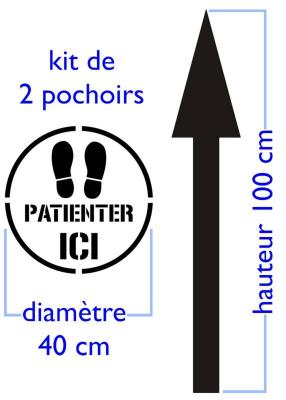 Kit flèche + patienter ici