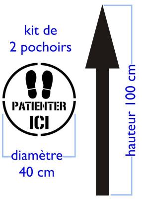 Kit flèche + patienter ici