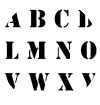 Logo pochoirs lettres chiffres alphabets