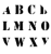 Logo pochoirs lettres chiffres alphabets