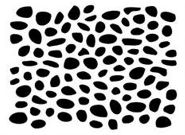 Marquage cailloux pochoir