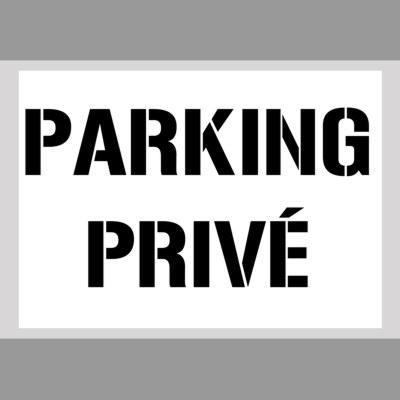 pochoir parking privé