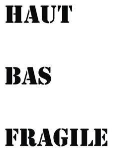 Pictogramme pochoir haut bas fragile