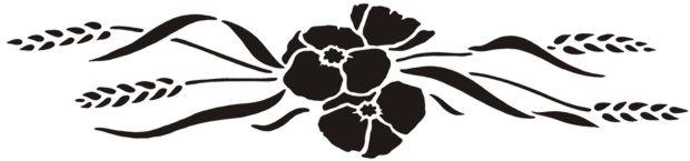 Pochoir alimentaire ble et coquelicots pour pain et gateaux