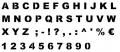 Pochoir alphabet arial black maj chiffres