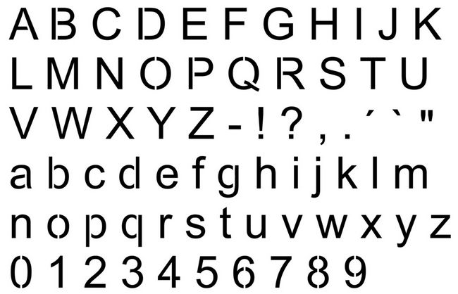 Alphabet pochoirs lavables majuscule ou minuscule 26 individuels pochoirs 