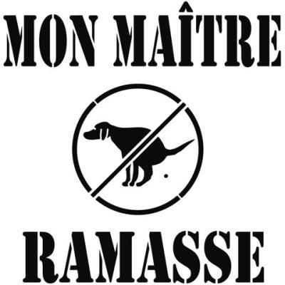 Pochoir chien crotte mon maitre ramasse small