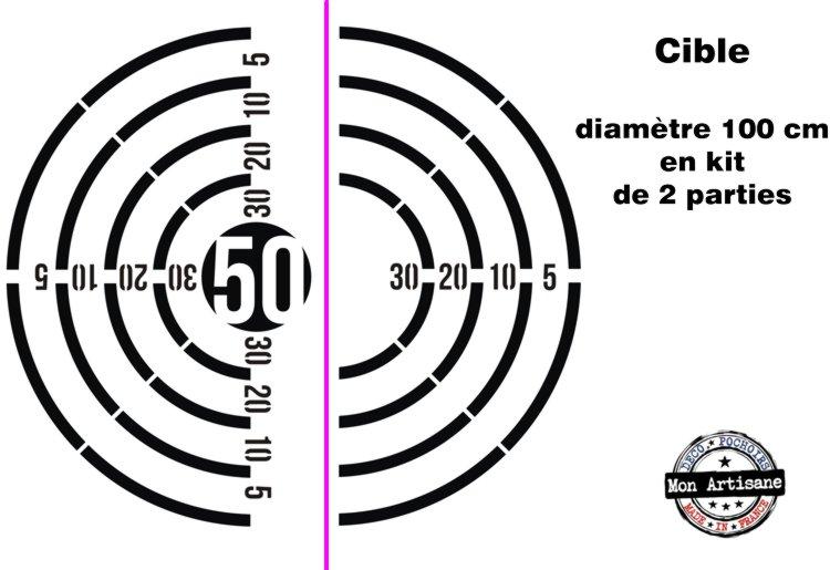 Pochoir cible diam 100
