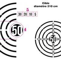 Pochoir cible diametre 210 cm