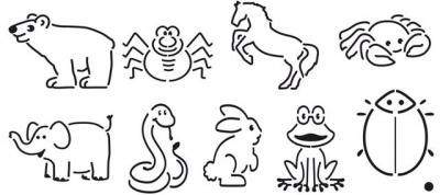 Pochoir ecole animaux small