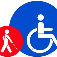 Pochoir handicape malvoyant marquage sol parking couleur medium