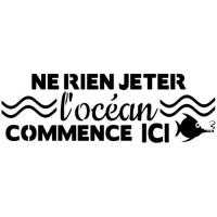 Pochoir ne rien jeter l ocean commence ici