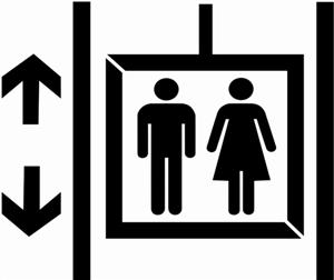 Pochoir pictogramme ascenseur