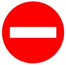 Sens interdit pochoir a peindre signalisation routiere