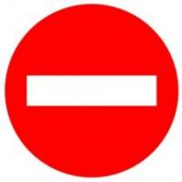 Sens interdit pochoir a peindre signalisation routiere