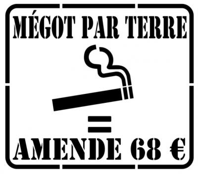 Mégot par terre amende