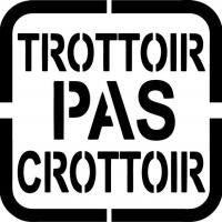 Trottoir pas crottoir pochoir contre dejection chien marquage au sol marq9832