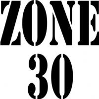 Zone30 pochoir zone 30 pour route signalisation routiere horizontale a peindre format carre p