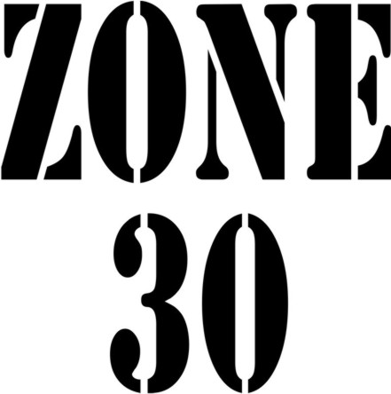 Zone30 pochoir zone 30 pour route signalisation routiere horizontale a peindre format carre p